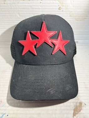 AMIRI Star Black Trucker SnapBack Hat